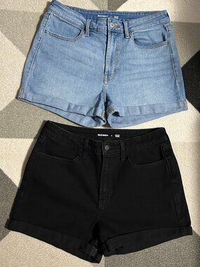 Old Navy ⭐️BUNDLE OF 2⭐️ WOW High Rise Rolled Hem Jean Shorts Women's Size 8